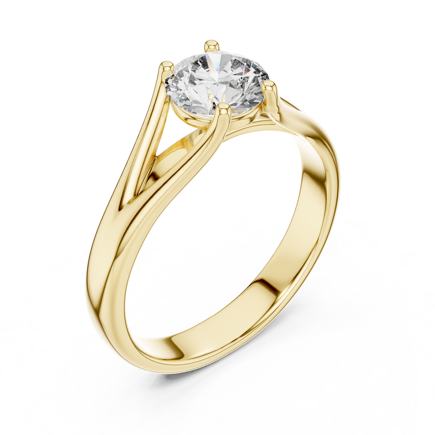 Minimalist Cathedral Diamond Ring