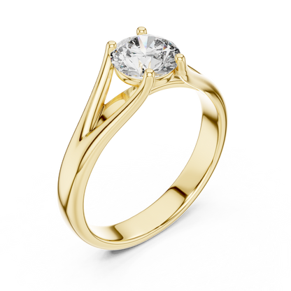 Minimalist Cathedral Diamond Ring