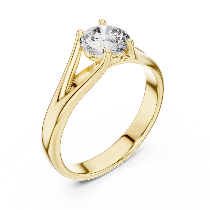 Minimalist Cathedral Diamond Ring