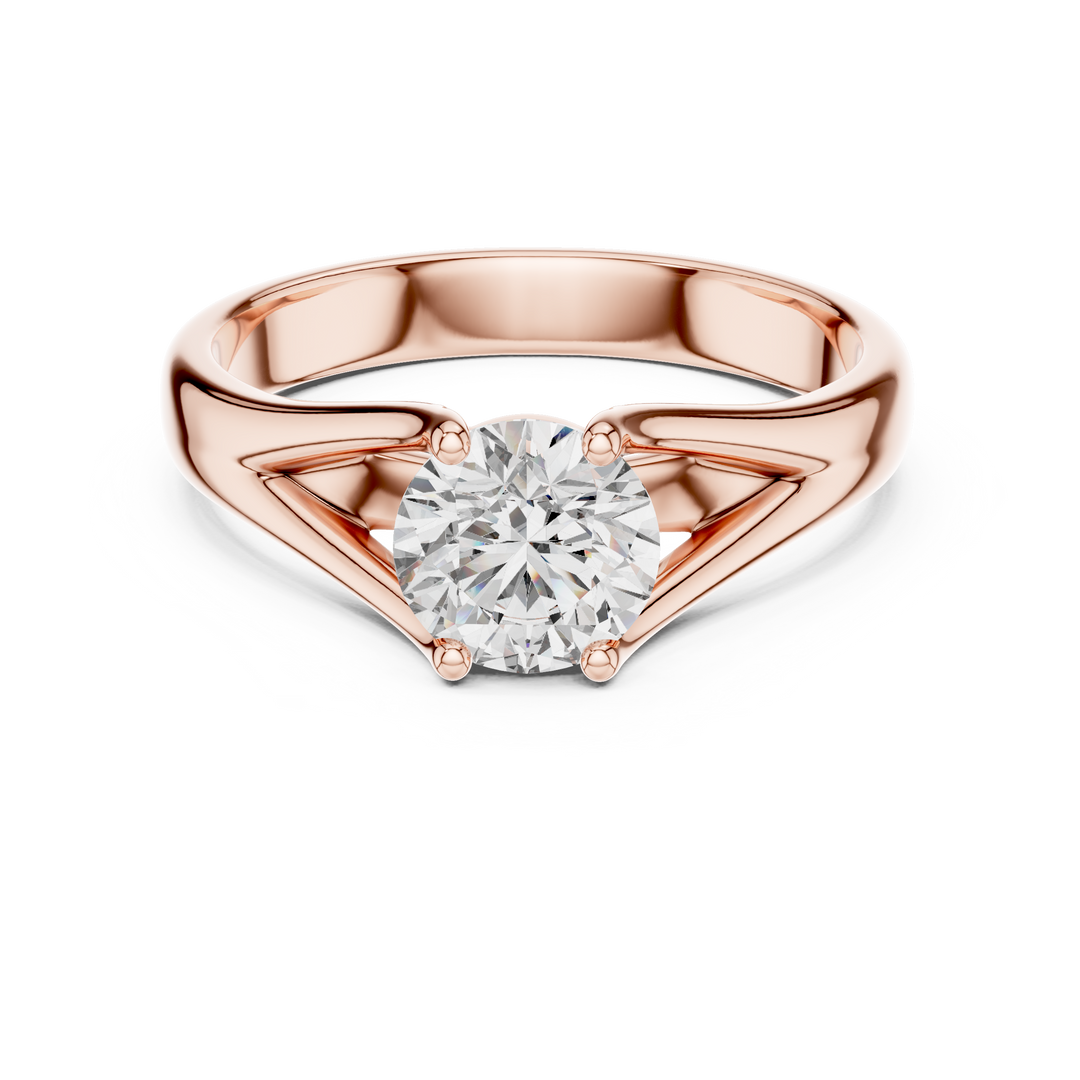 Minimalist Cathedral Diamond Ring
