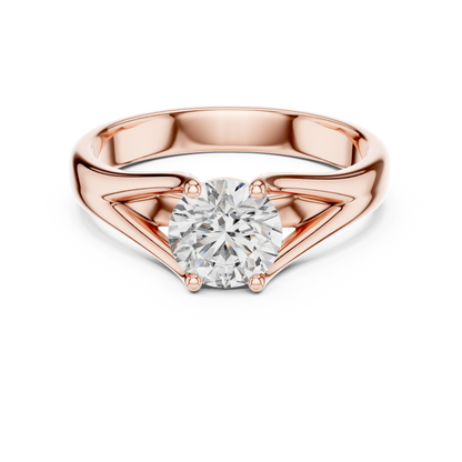 Minimalist Cathedral Diamond Ring