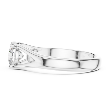 Minimalist Cathedral Diamond Ring
