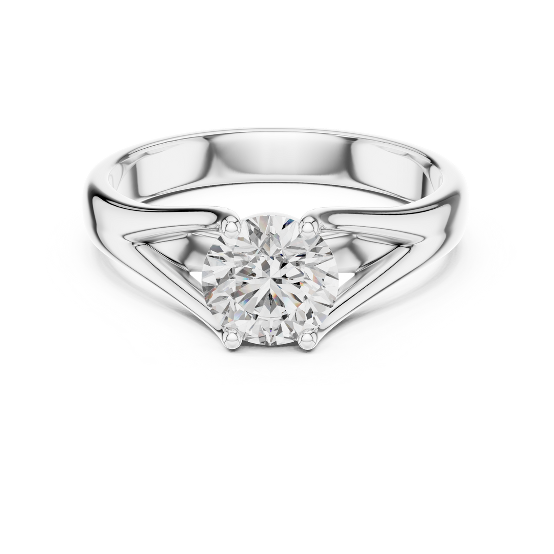 Minimalist Cathedral Diamond Ring