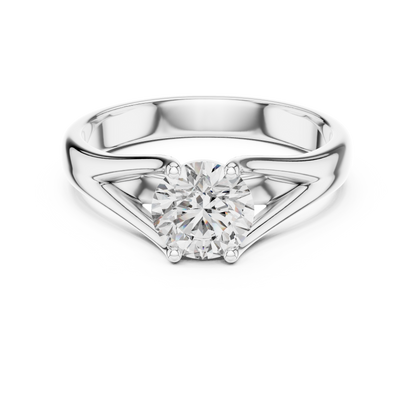 Minimalist Cathedral Diamond Ring