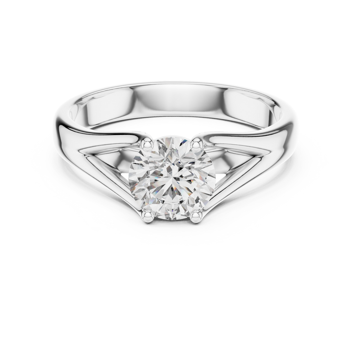 Minimalist Cathedral Diamond Ring