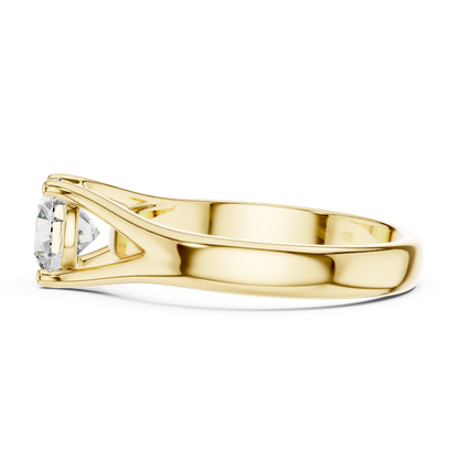 Minimalist Cathedral Diamond Ring