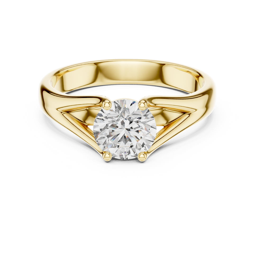 Minimalist Cathedral Diamond Ring