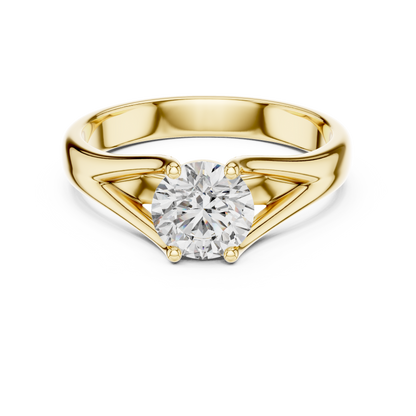 Minimalist Cathedral Diamond Ring