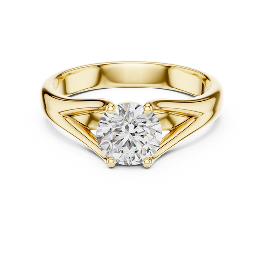 Minimalist Cathedral Diamond Ring