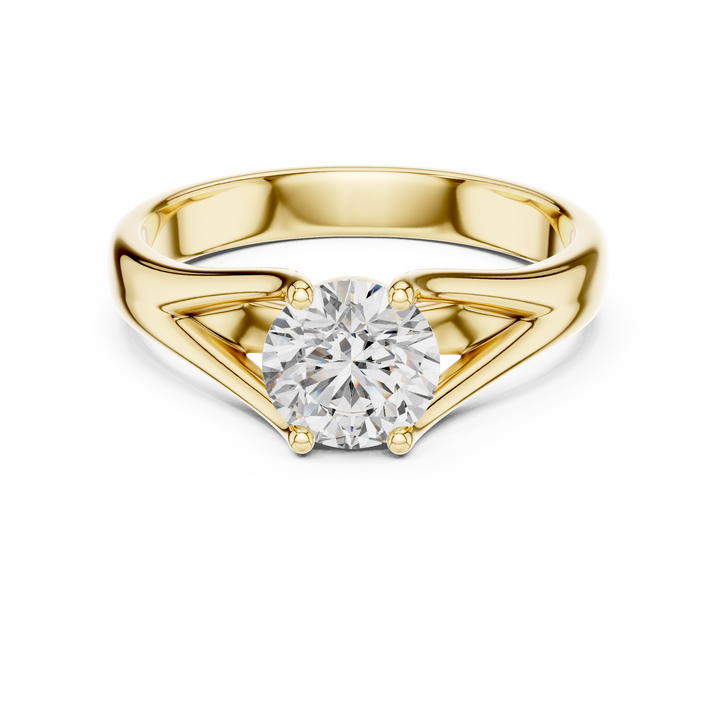 Minimalist Cathedral Diamond Ring