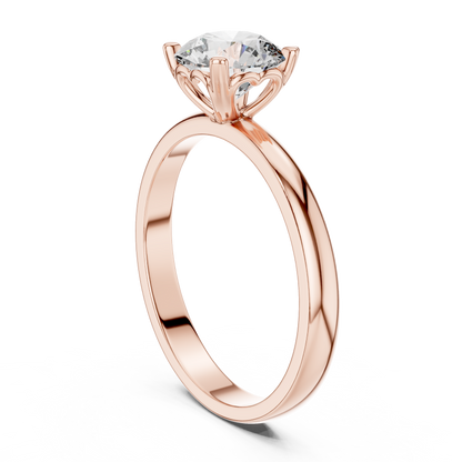 Classic Heart Gallery Solitaire Diamond Engagement Ring