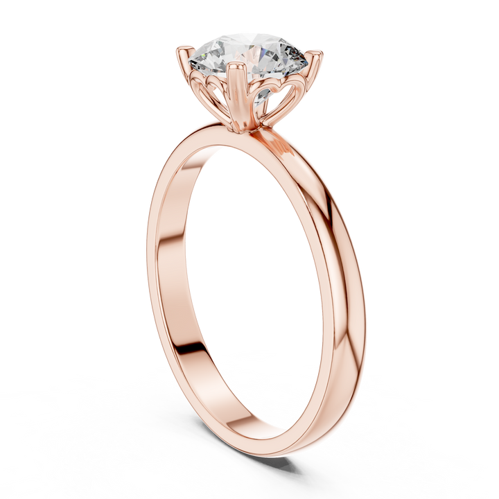 Classic Heart Gallery Solitaire Diamond Engagement Ring