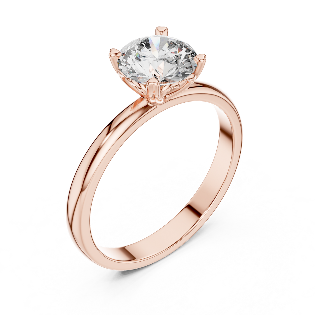 Classic Heart Gallery Solitaire Diamond Engagement Ring