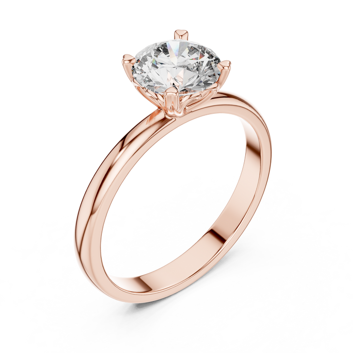 Classic Heart Gallery Solitaire Diamond Engagement Ring