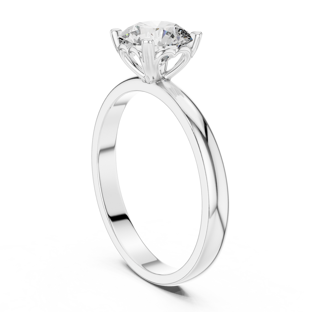 Classic Heart Gallery Solitaire Diamond Engagement Ring