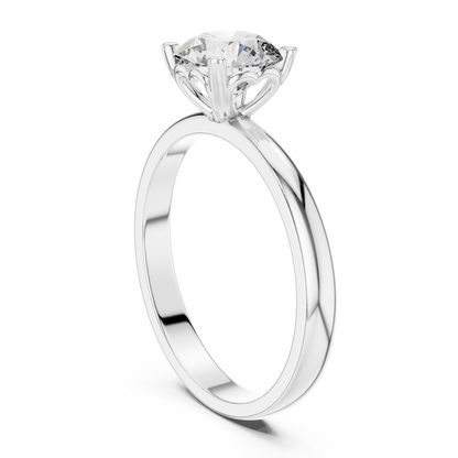 Classic Heart Gallery Solitaire Diamond Engagement Ring