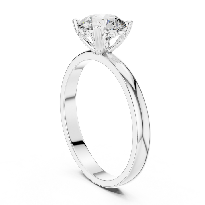 Classic Heart Gallery Solitaire Diamond Engagement Ring