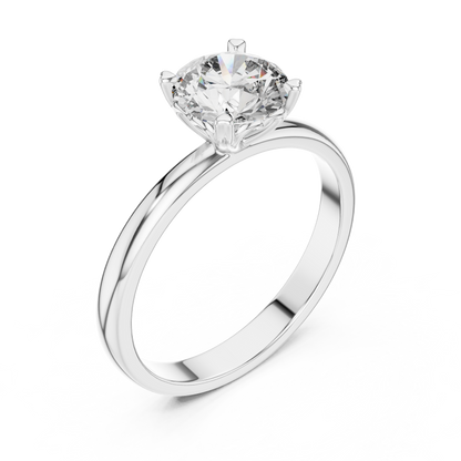 Classic Heart Gallery Solitaire Diamond Engagement Ring