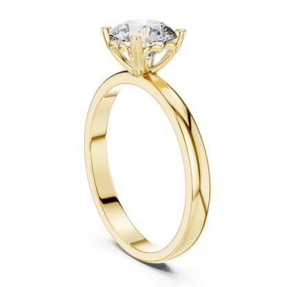 Classic Heart Gallery Solitaire Diamond Engagement Ring