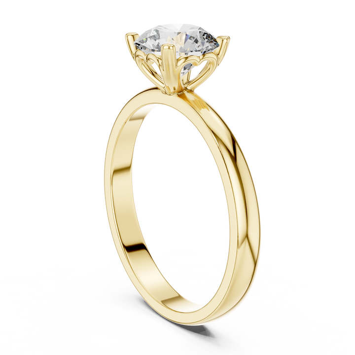 Classic Heart Gallery Solitaire Diamond Engagement Ring