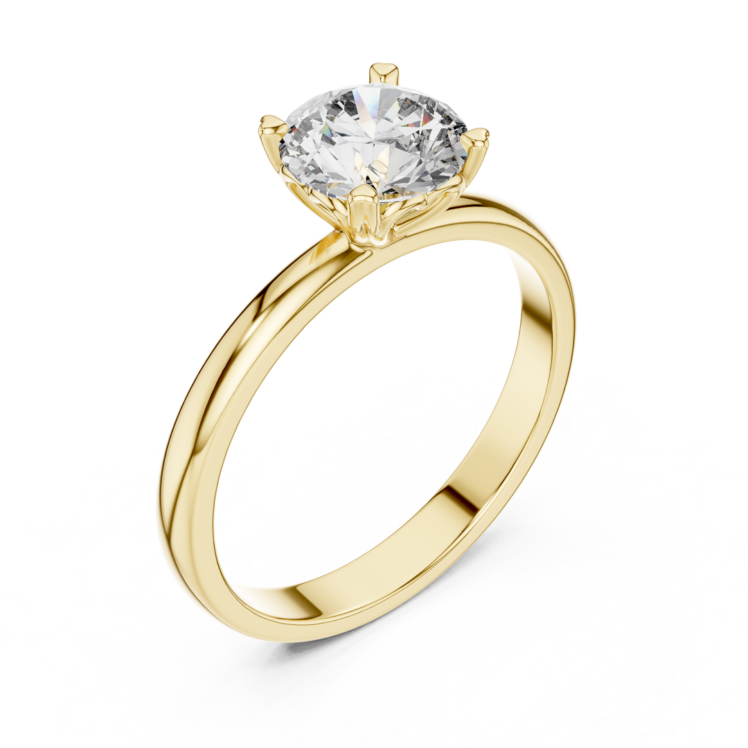 Classic Heart Gallery Solitaire Diamond Engagement Ring