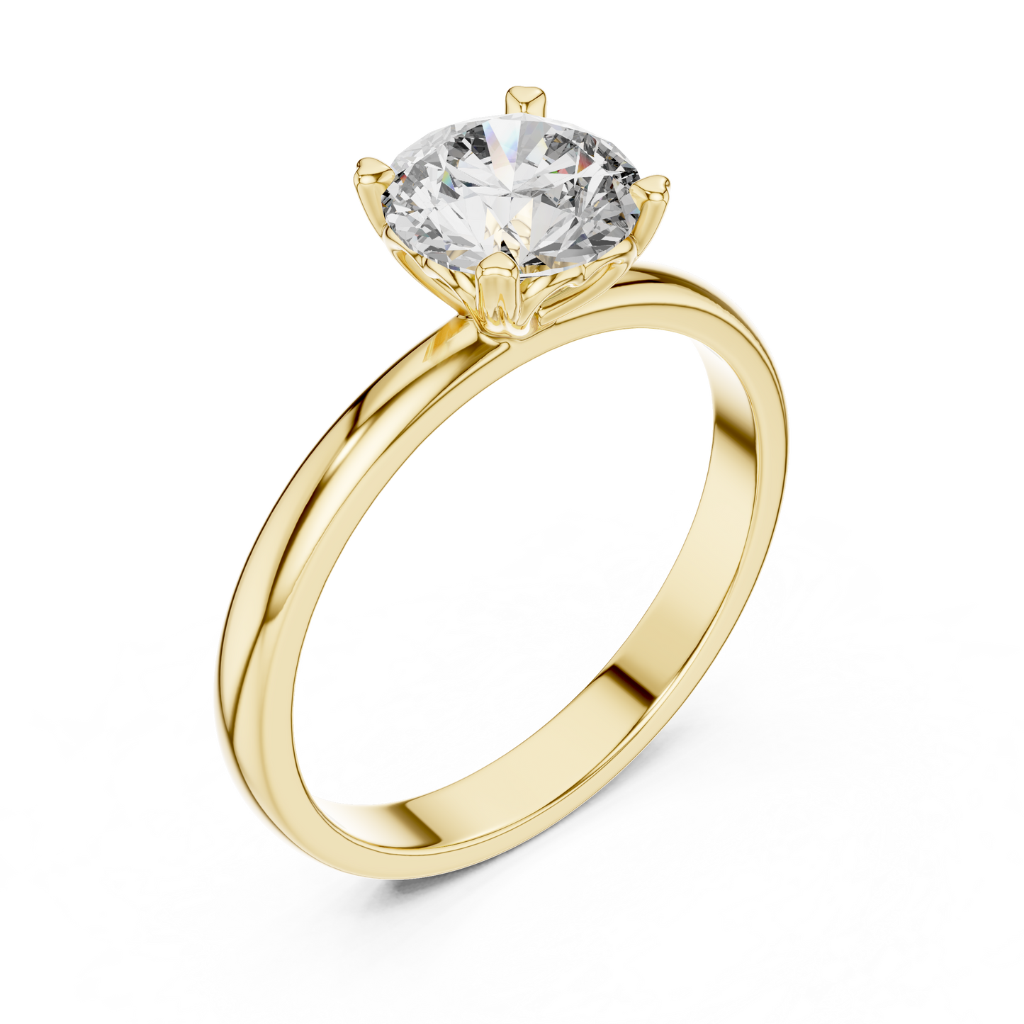 Classic Heart Gallery Solitaire Diamond Engagement Ring