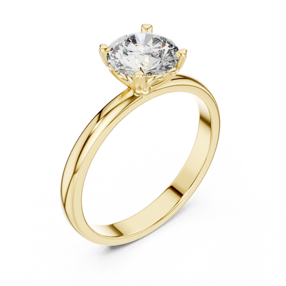 Classic Heart Gallery Solitaire Diamond Engagement Ring