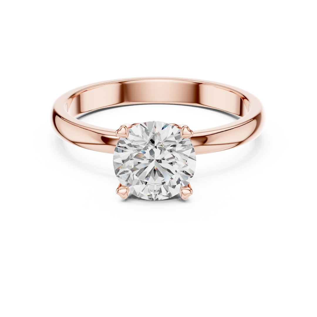 Classic Heart Gallery Solitaire Diamond Engagement Ring