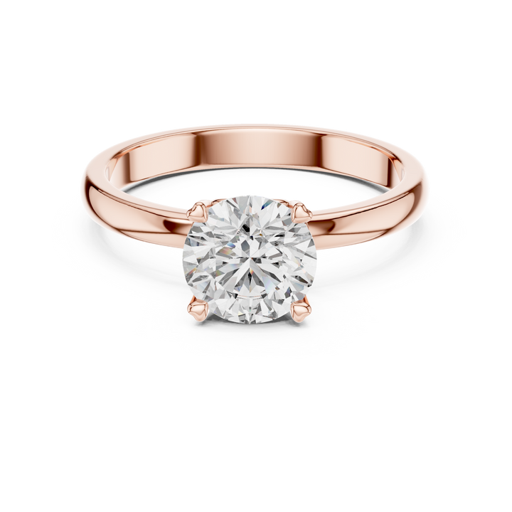Classic Heart Gallery Solitaire Diamond Engagement Ring