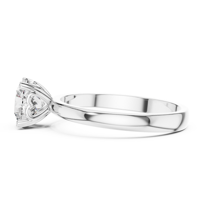 Classic Heart Gallery Solitaire Diamond Engagement Ring