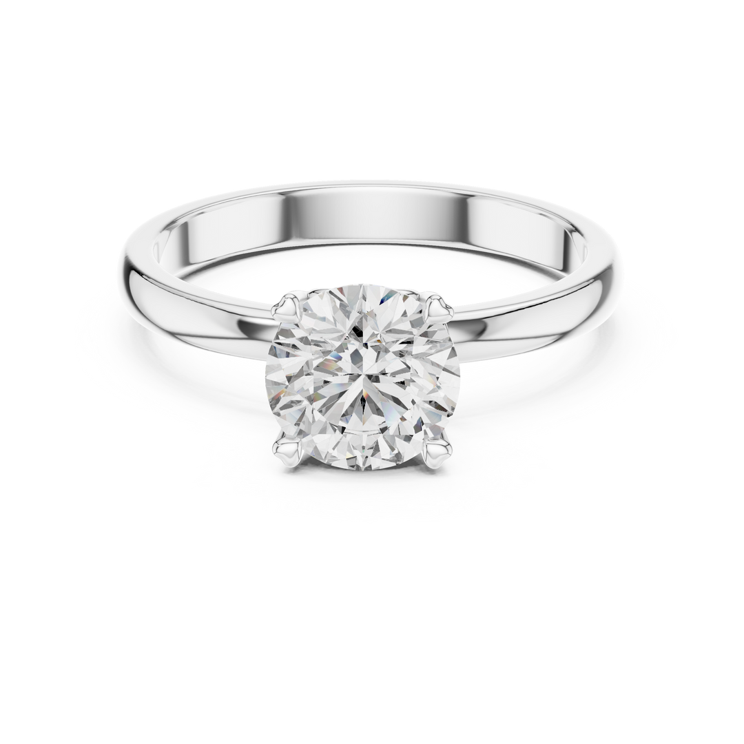 Classic Heart Gallery Solitaire Diamond Engagement Ring