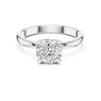 Classic Heart Gallery Solitaire Diamond Engagement Ring