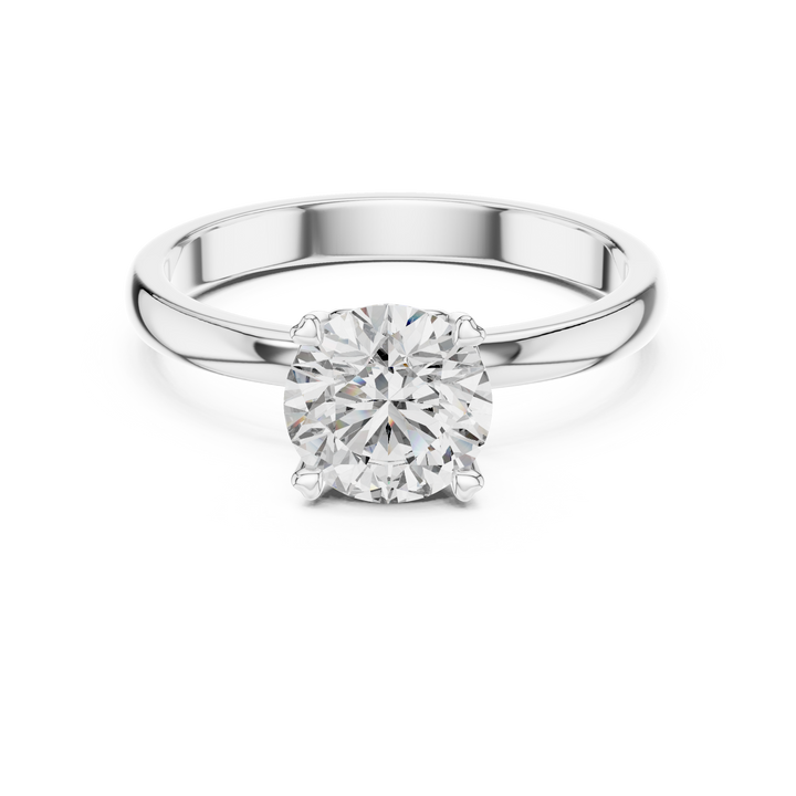 Classic Heart Gallery Solitaire Diamond Engagement Ring