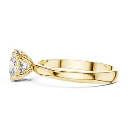 Classic Heart Gallery Solitaire Diamond Engagement Ring