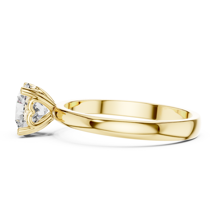 Classic Heart Gallery Solitaire Diamond Engagement Ring