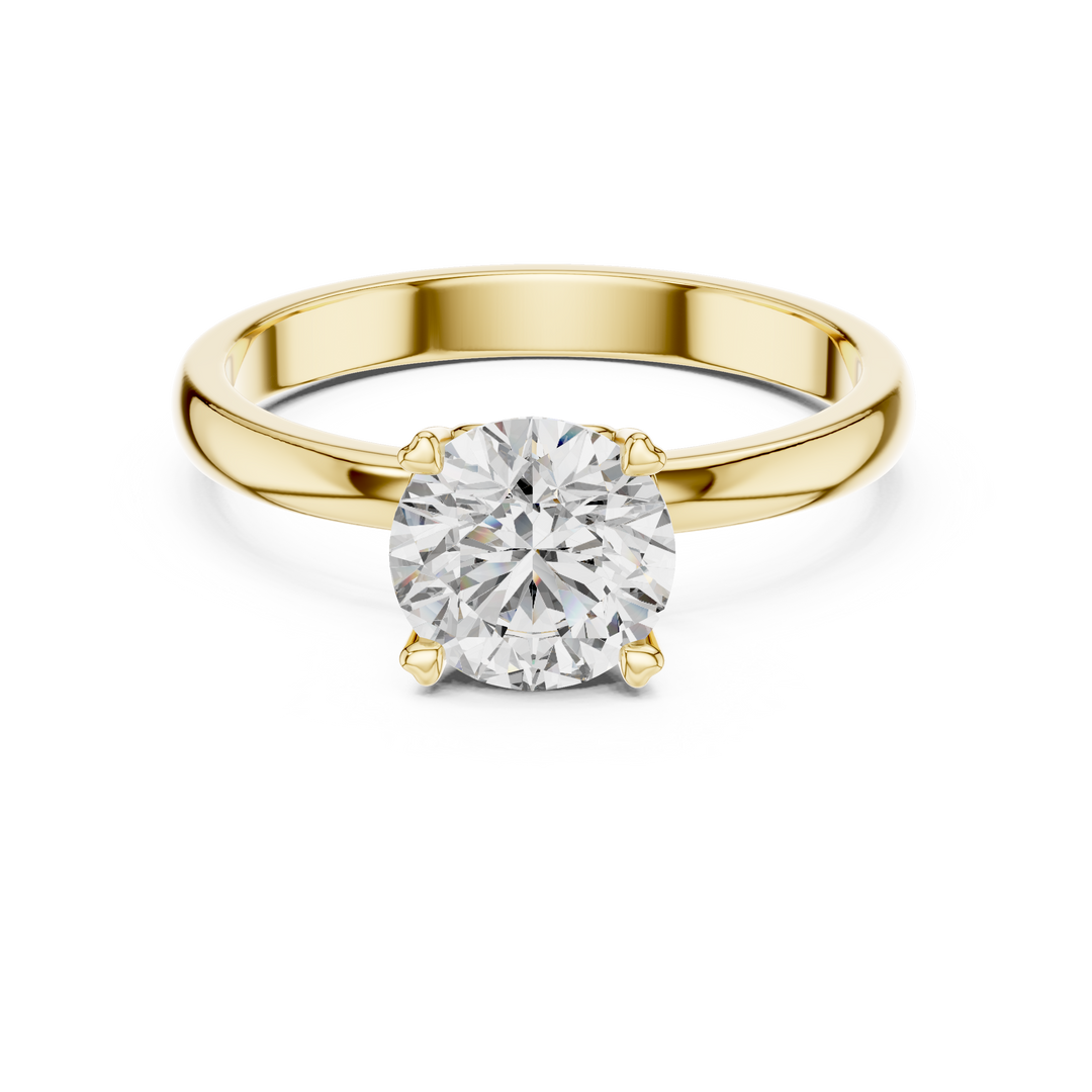 Classic Heart Gallery Solitaire Diamond Engagement Ring