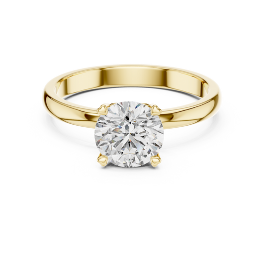 Classic Heart Gallery Solitaire Diamond Engagement Ring