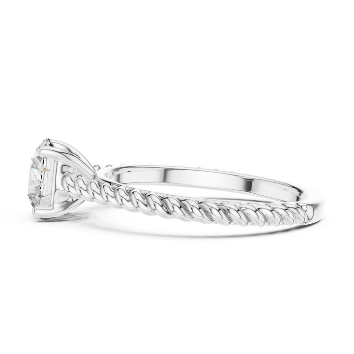 Twisted Rope Solitaire Engagement Ring