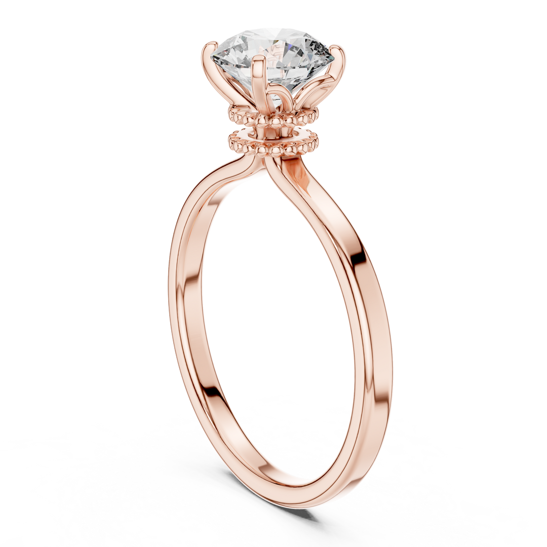 Decorative Gallery Solitaire Ring