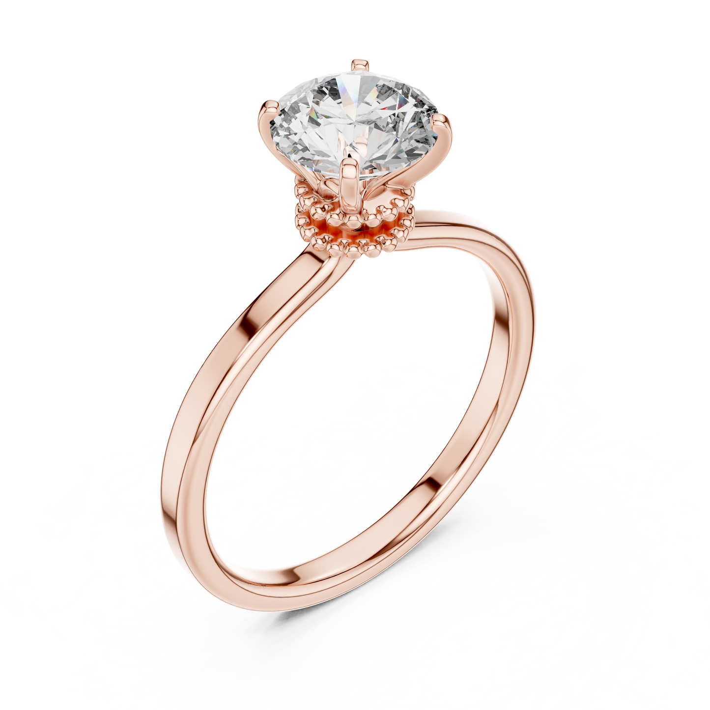 Decorative Gallery Solitaire Ring