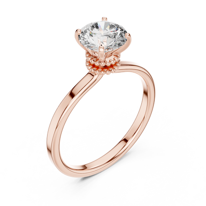 Decorative Gallery Solitaire Ring