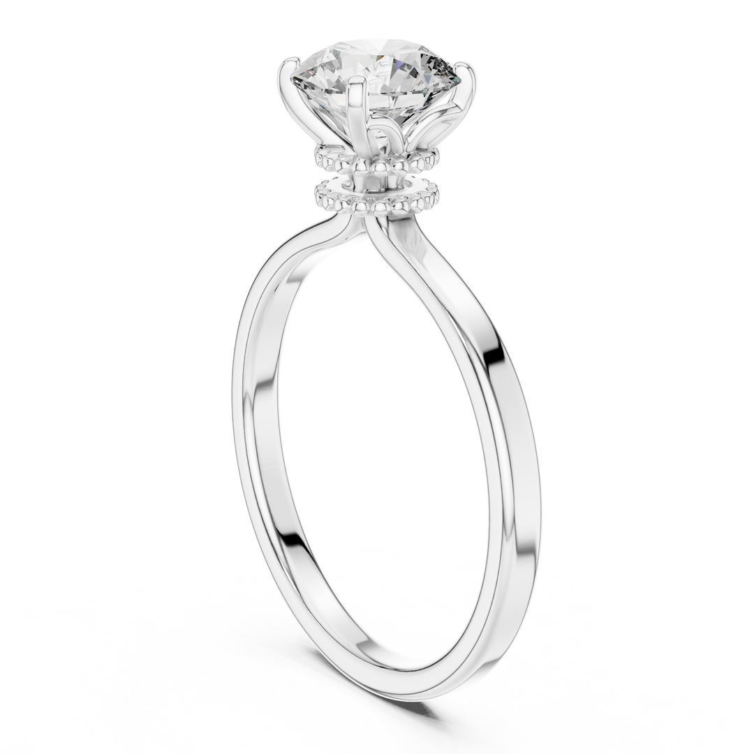 Decorative Gallery Solitaire Ring