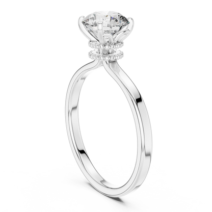 Decorative Gallery Solitaire Ring