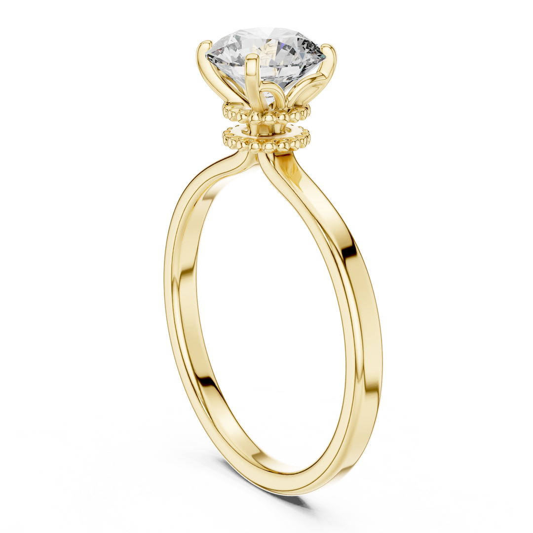 Decorative Gallery Solitaire Ring