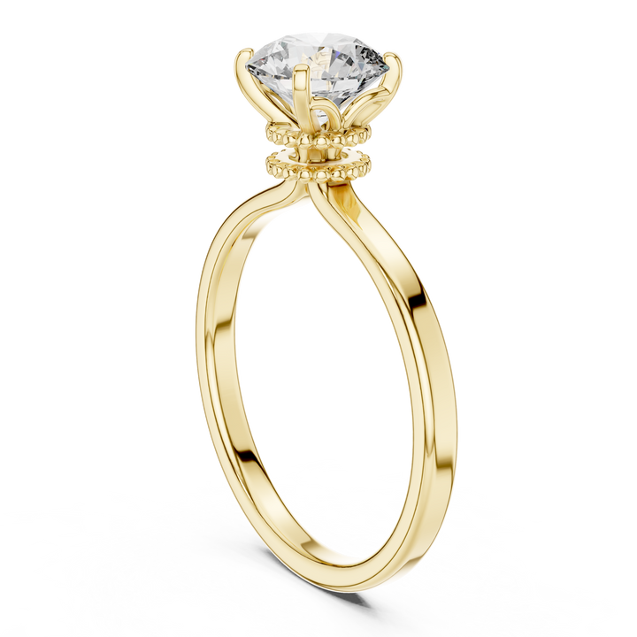 Decorative Gallery Solitaire Ring