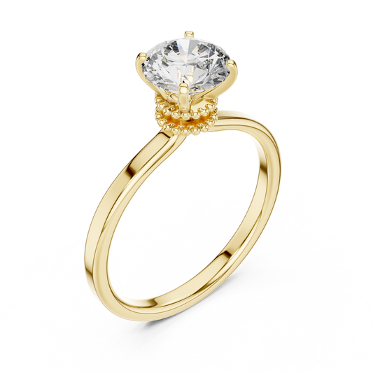 Decorative Gallery Solitaire Ring