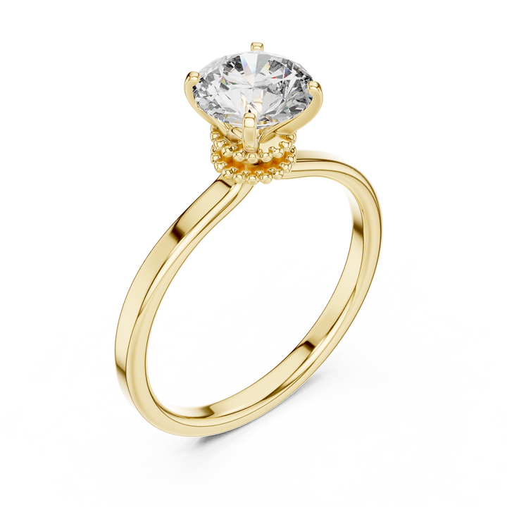 Decorative Gallery Solitaire Ring