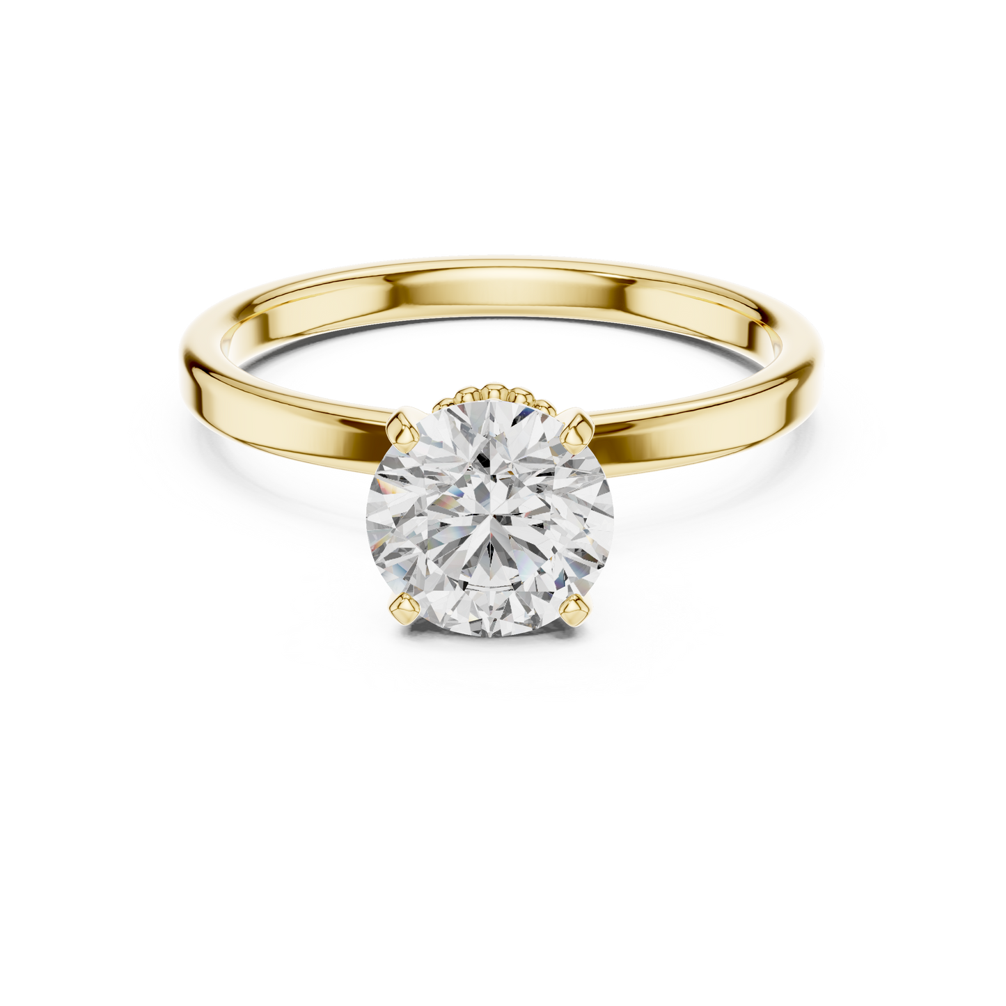 Decorative Gallery Solitaire Ring
