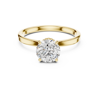Decorative Gallery Solitaire Ring