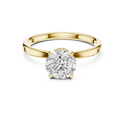 Decorative Gallery Solitaire Ring